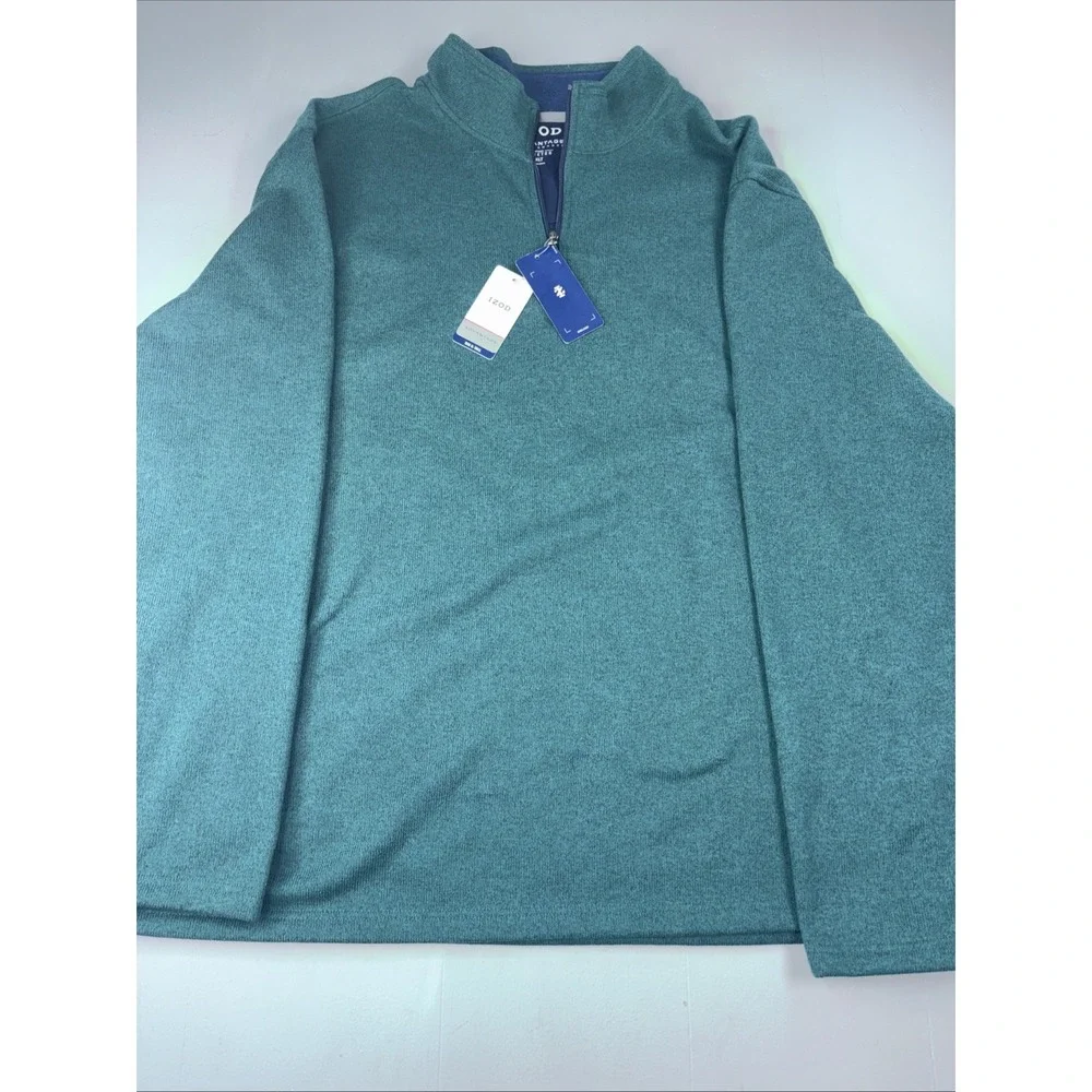 NWT IZOD Advantage‎ Performance Mens 3XLT Quarter Zip Pullover Velvet Green